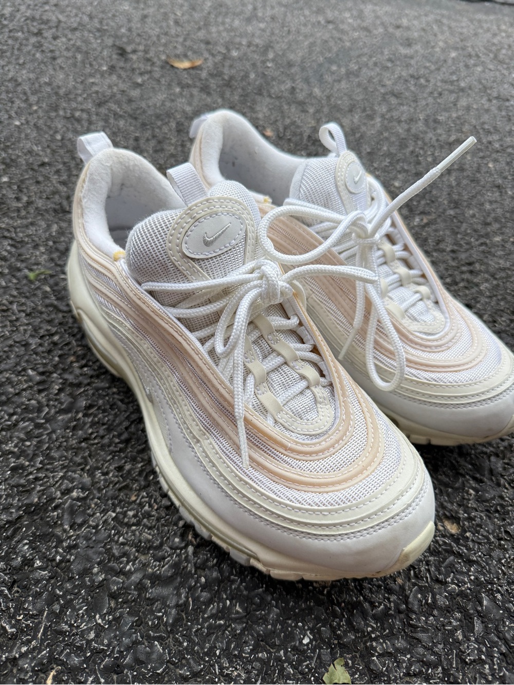 Nike Air Max 97 White Sneakers Women’s Size 9 Retro Running Shoes